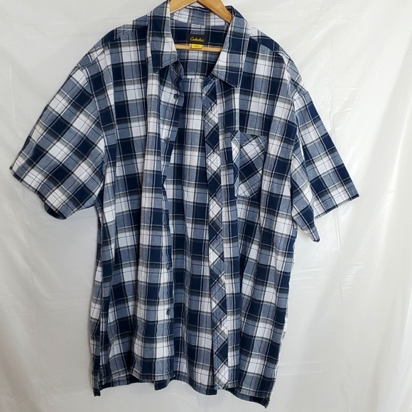 Cabela's Shirts Cabelas Short Sleeve Plaid Mens Shirt Plus Size 2xl